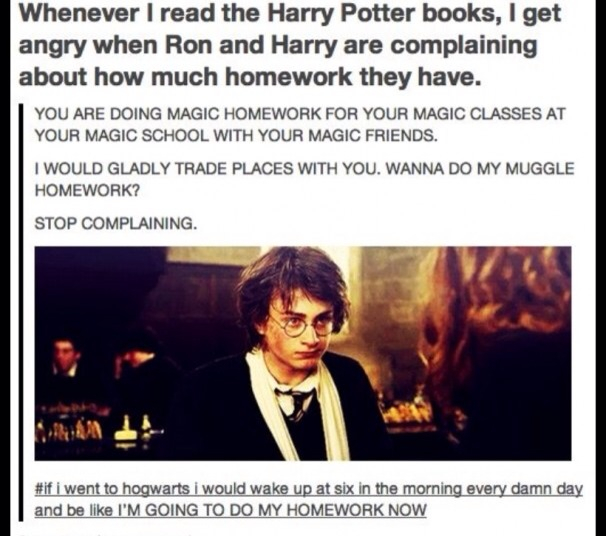 Shut up and do ur homework, Harry! - meme