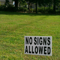 No signs allowed 