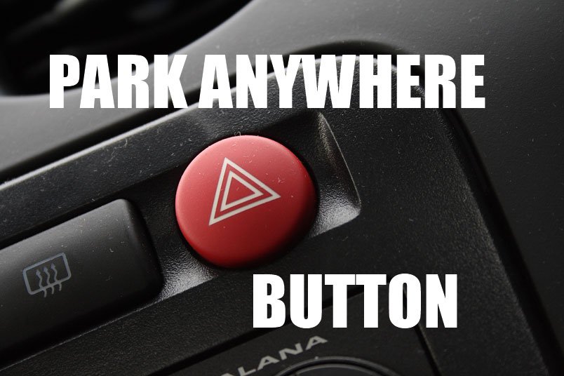 Hazard lights make for quick parking - meme