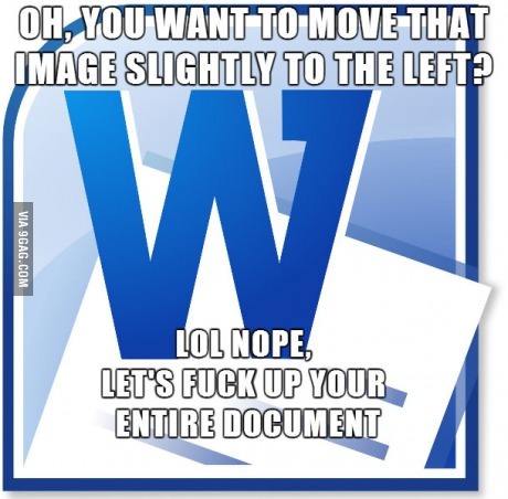 Scumbag Microsoft Word - meme