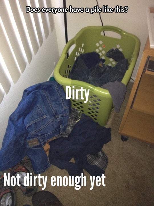 who does laundry anyway? - meme