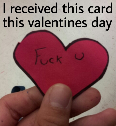 I recueved this card thus valentines day - meme