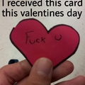 I recueved this card thus valentines day