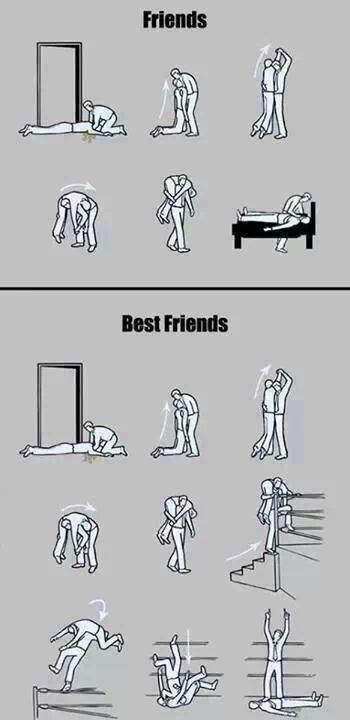 amigos vs mejores amigos - meme