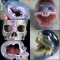 Geodes carved into skulls
