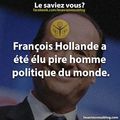 Hollande, pire homme politique du monde