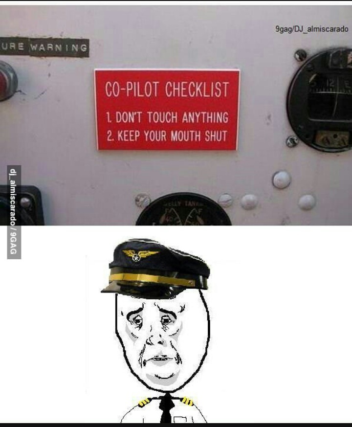 Shut up co-pilot - meme