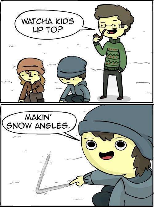 Snow angles! - meme