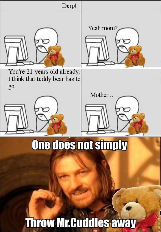 One does not give up mr cuddles - meme