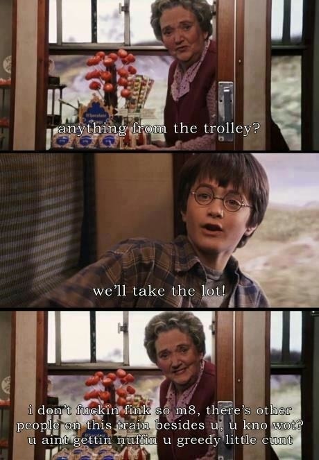 Harry is a greedy bastard. - meme