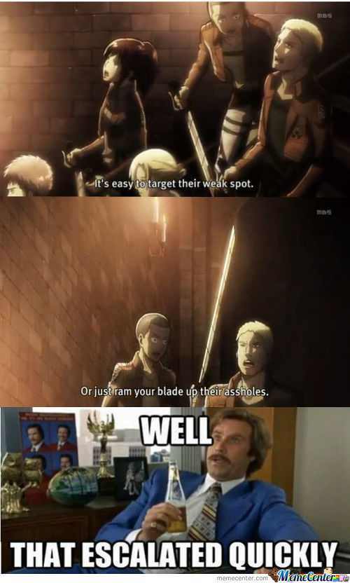 would you bang a titan? - meme
