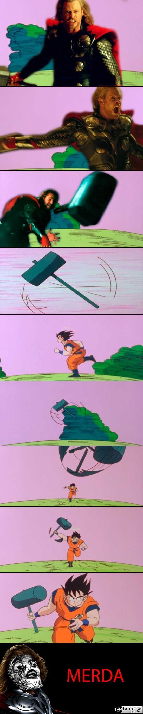 Goku>Thor - meme