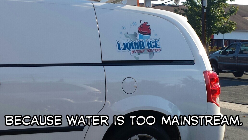 Solid water. - meme