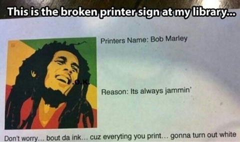 y u out of ink man - meme