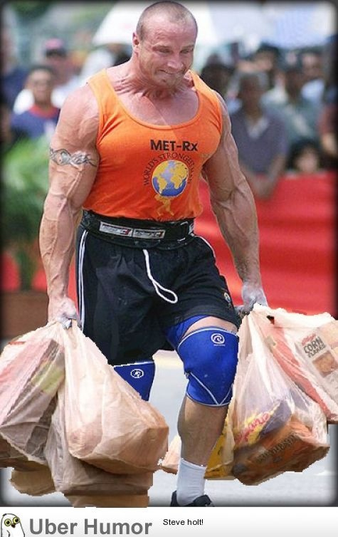How you look when carrying all the groceries at once    - meme