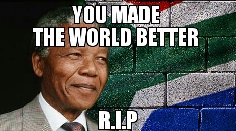 A true hero Mandela - meme