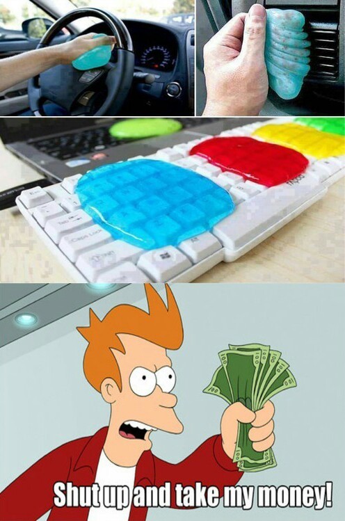 Magic cleaning gel, i need this - meme