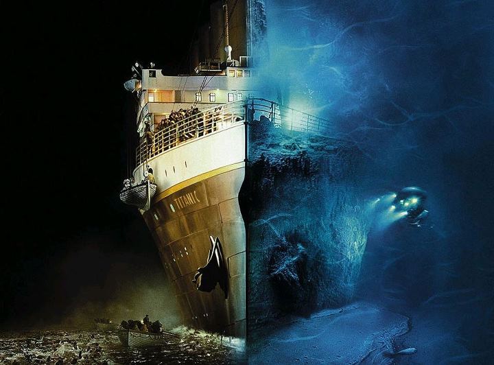 Titanic, then and now - meme