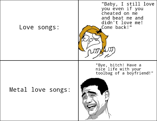Favorite Metal Love Song? - meme