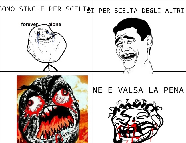 angry forever alone - meme