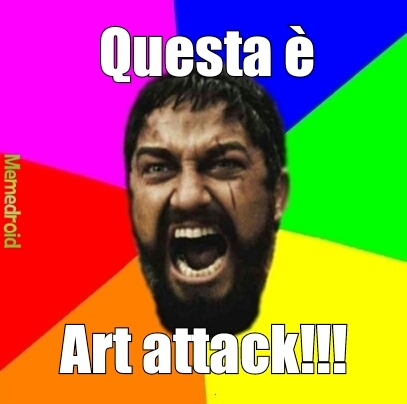 leonida e art attack - meme