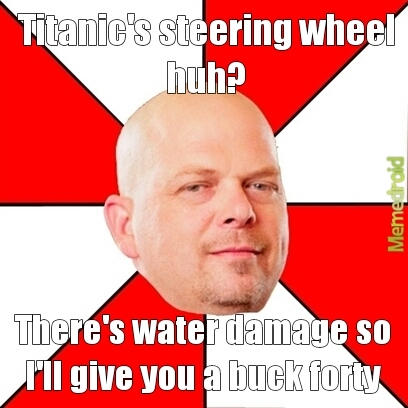 titanic's wheel - meme