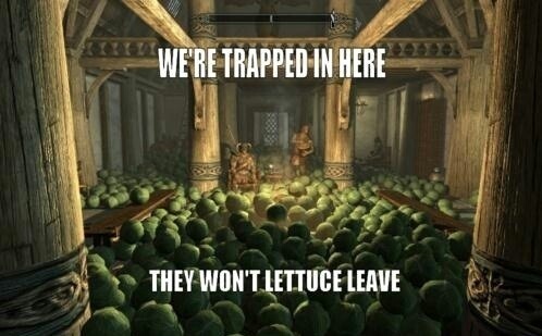 please lettuce leave - meme