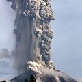 Just an erupting volcano in Indonesia