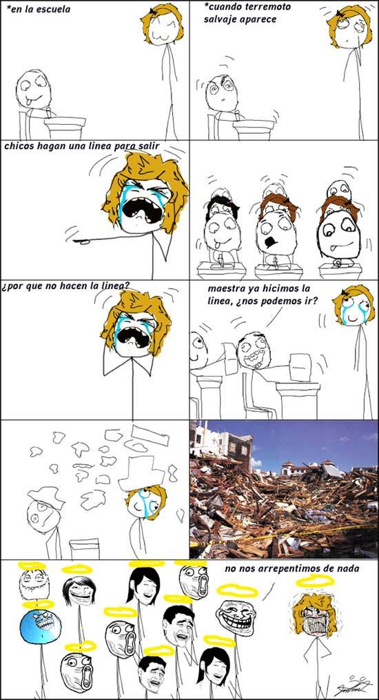 terremoto en clases - meme