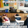 my german teacher is awesome