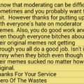 Thanks To All Moderators