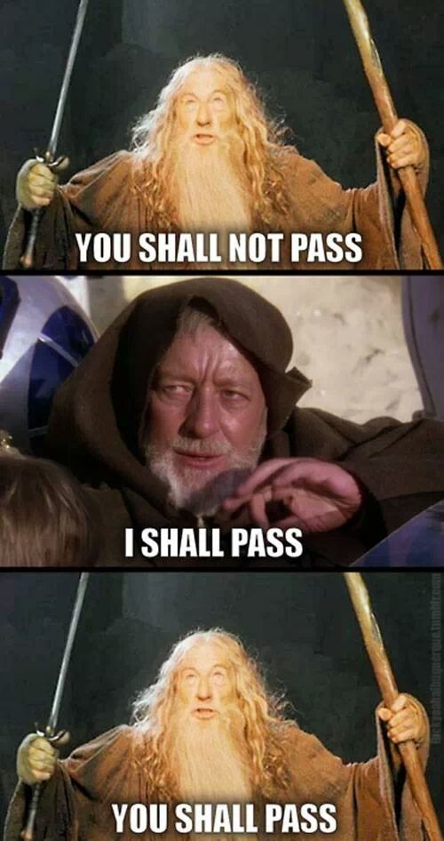 Obiwan versus Gandalf - meme