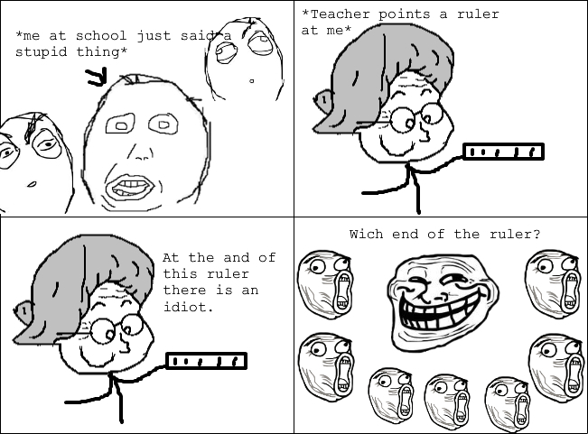 Rule 3 4. Троллфейс. Stupid teacher. QUALED Мем. The Rule troll.