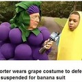 grapes and bananas