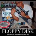 Floppy disk homes.