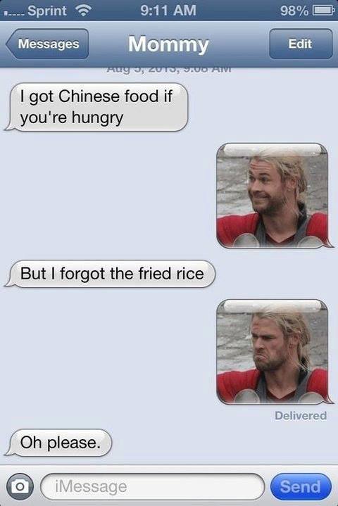 chinese let down Thor - meme