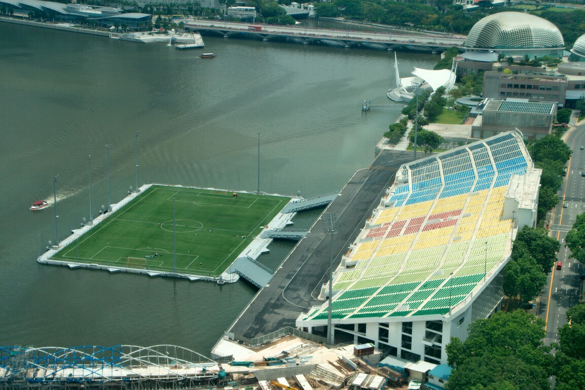 Singapore's floating football stadium - meme