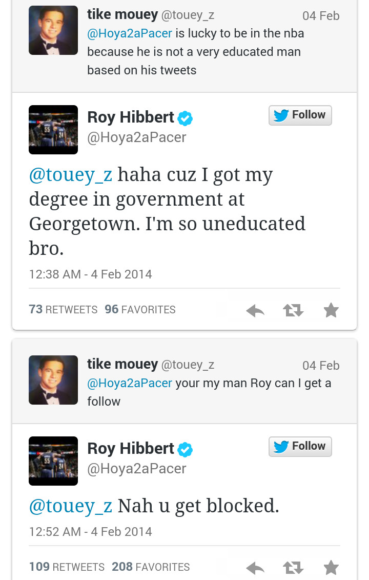 Roy Hibbert is such a boss. - meme