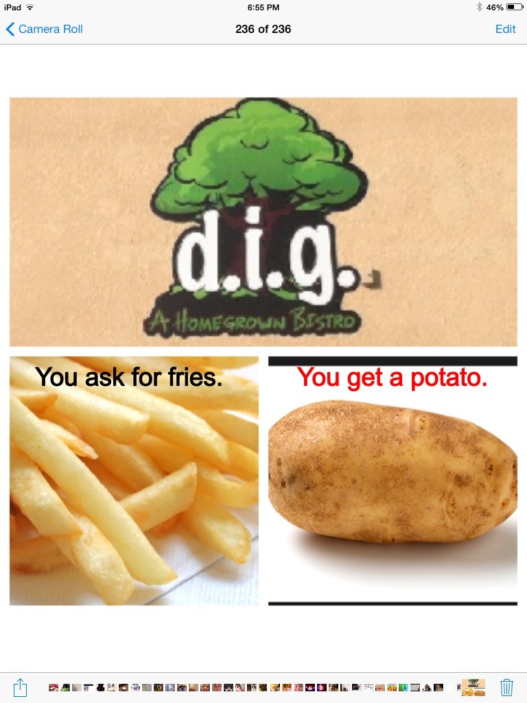 d.i.g. the worst resturaunt in the world. - meme