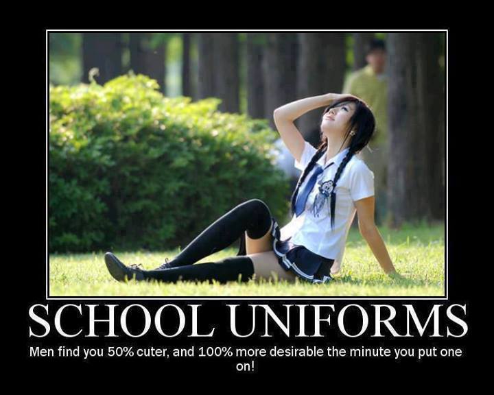 Please god make the uniform shorter - meme