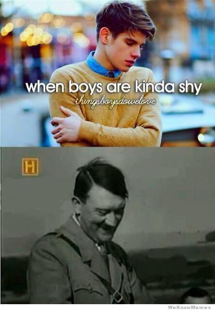 shy boys... - meme