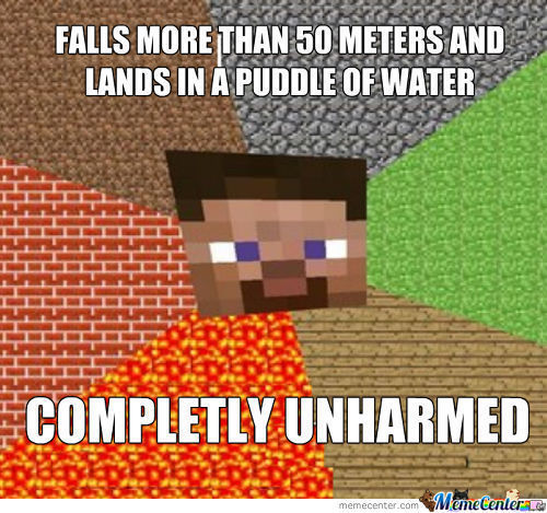 Minecraft water (serious?) - meme