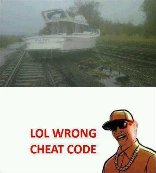 wrong cheat code - meme