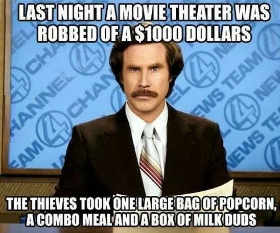 As if the $15 movie ticket wasn't enough. - meme