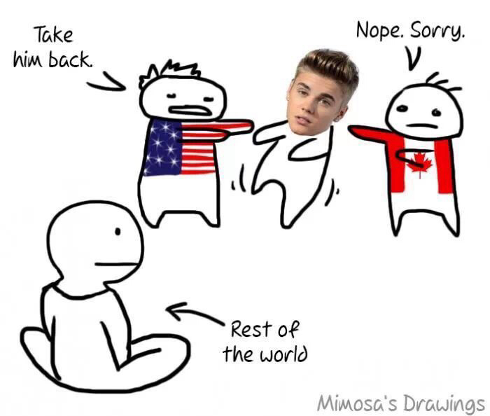 Justin idiota  - meme