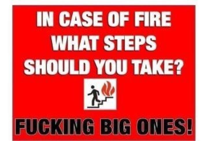 in case of fire... - meme