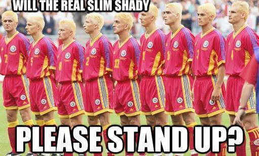Will the Real Slim Shady please stand up? - meme