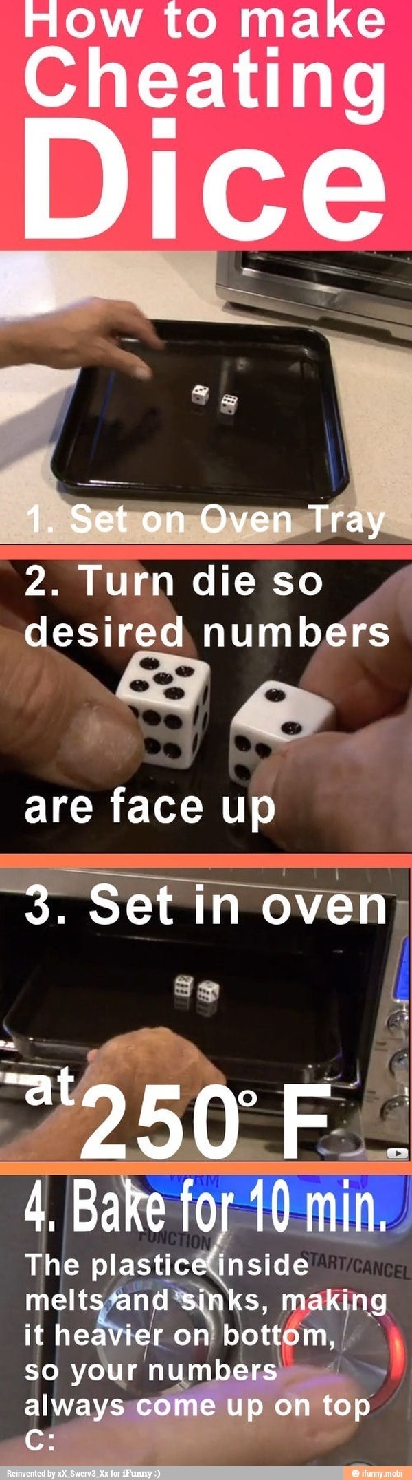 how to make cheating dices - meme