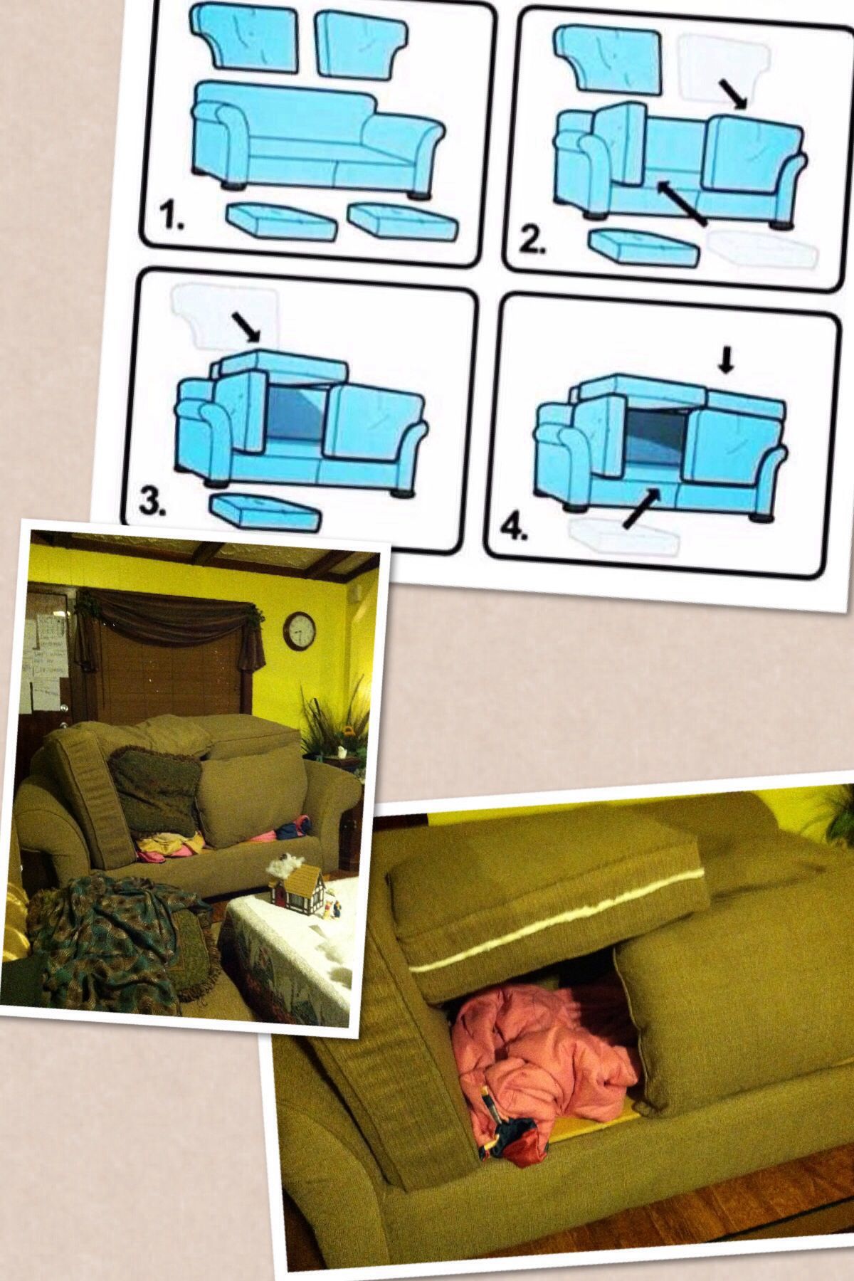 i made my own Couch fort! - meme