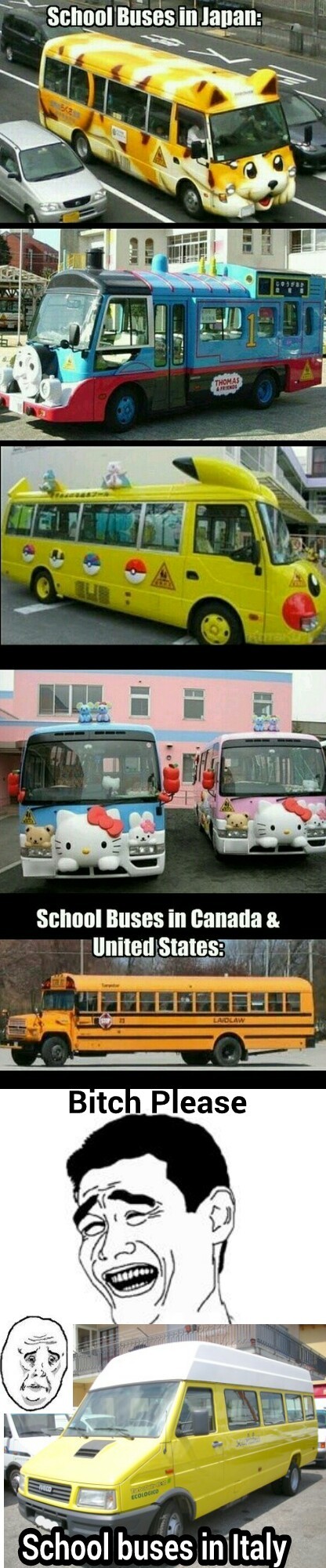 school buses - meme